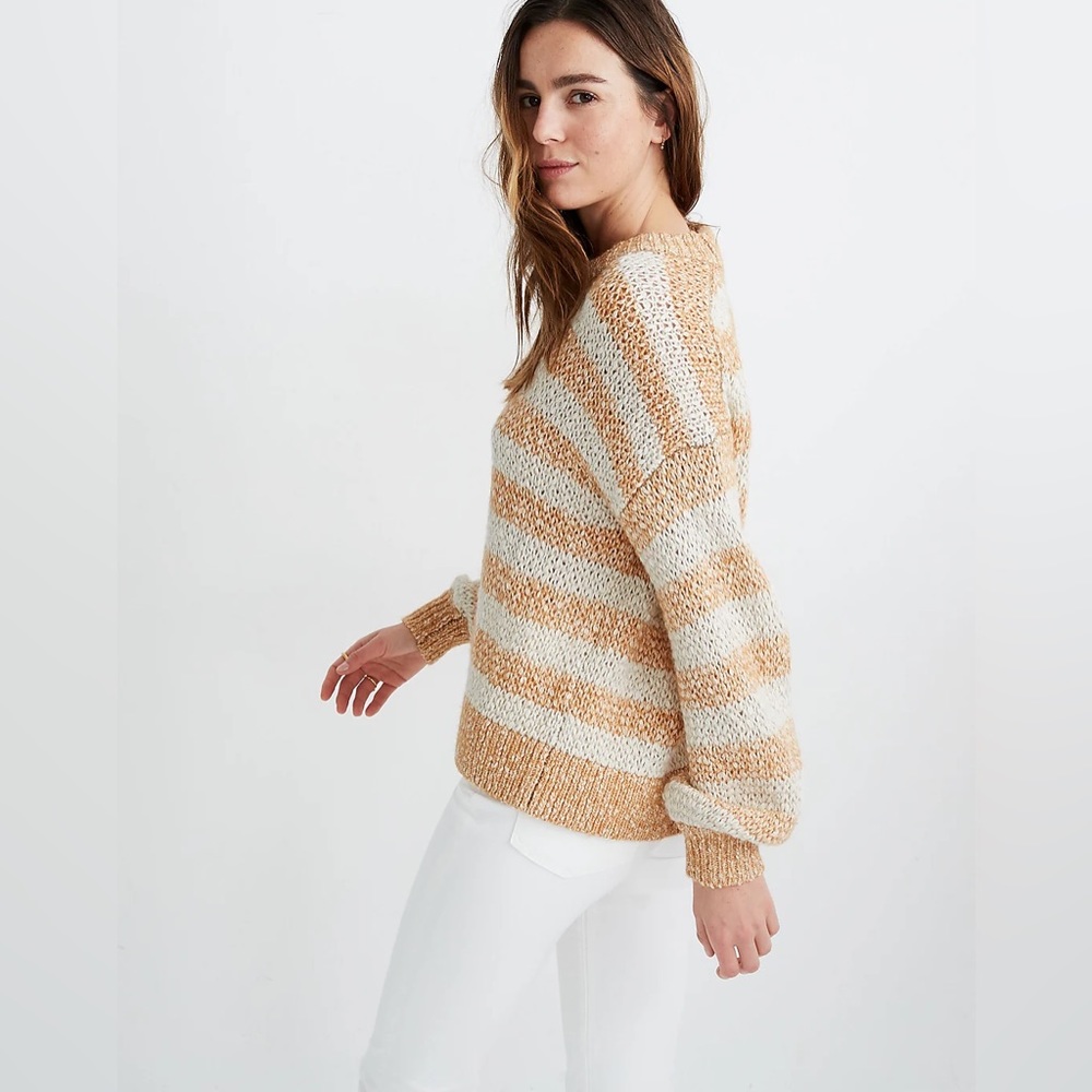 Madewell Baez Pullover Sweater in Stripe